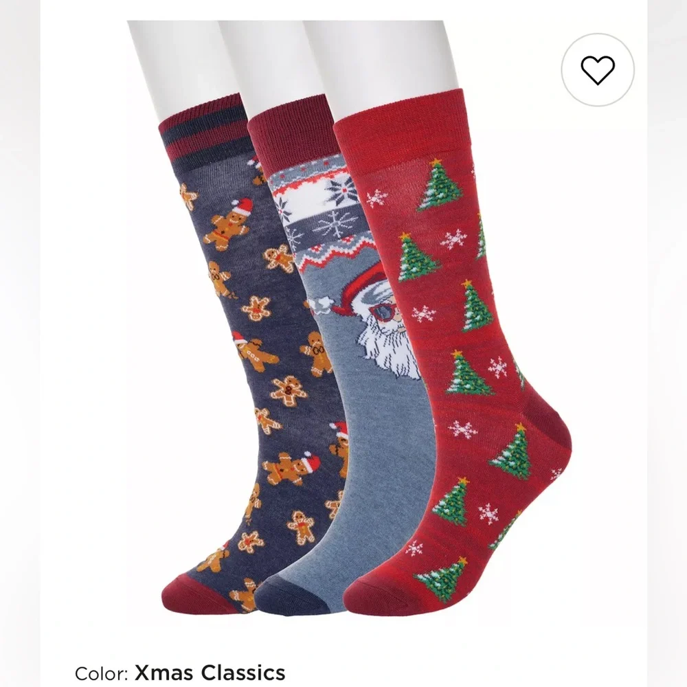 NWT Men’s 3 pack Christmas breathable novelty socks - Picture 1 of 11